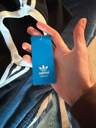 Sudadera Adidas Terciopelo Negra Talla M