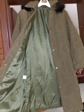 Cappotto donna lungo verde