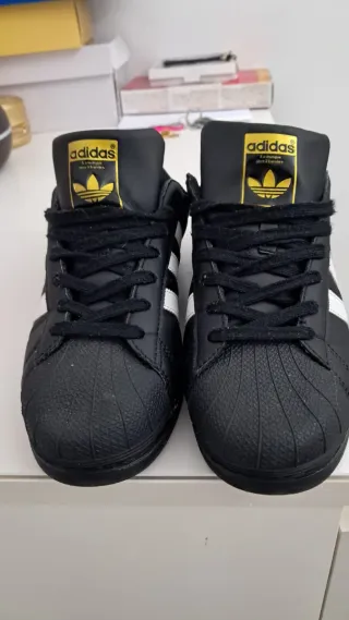 Zapatillas Adidas Superstar Negras Talla 43.5