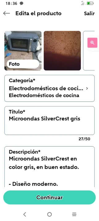 Microondas SilverCrest gris