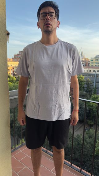 Camiseta Pull&Bear Gris Talla L