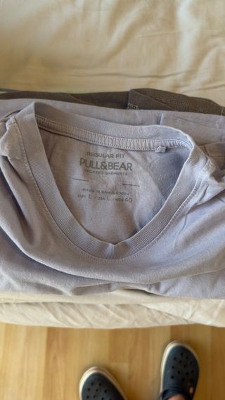 Camiseta Pull&Bear Gris Talla L