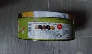 Caja vintage latón decorada con flores (vacía).