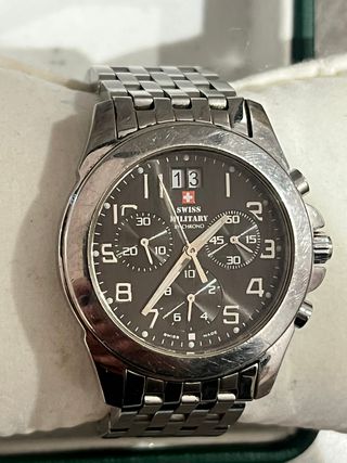 Reloj Swiss Military Chrono Negro/Plateado