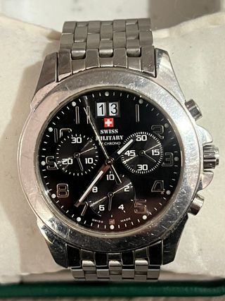 Reloj Swiss Military Chrono Negro/Plateado