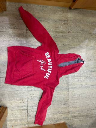 Sudadera Zara Girls Roja Talla 9-10 años