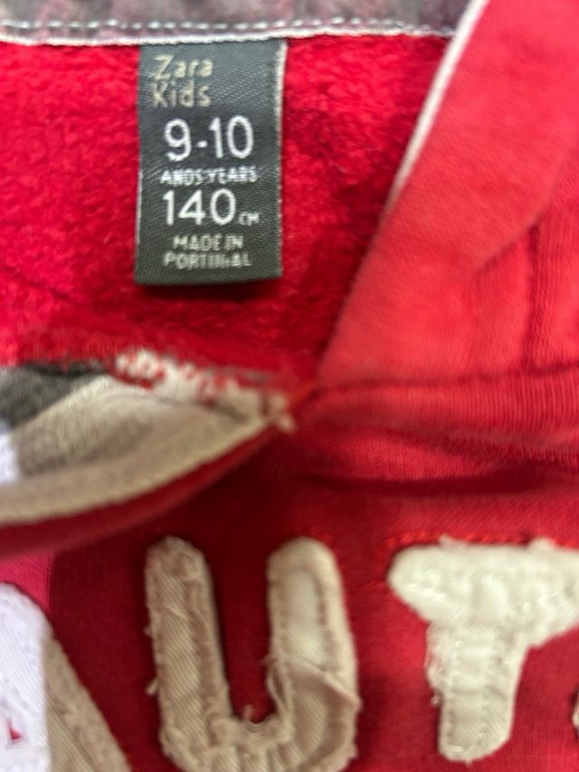 Sudadera Zara Girls Roja Talla 9-10 años