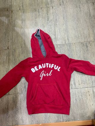 Sudadera Zara Girls Roja Talla 9-10 años