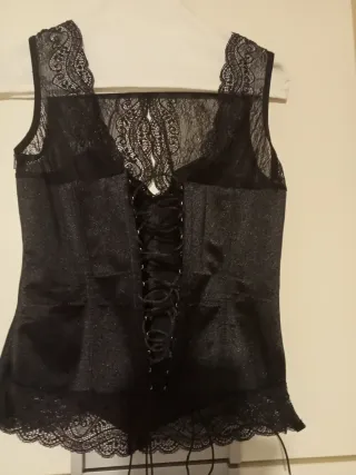 bustier sottogiacca nero pizzo