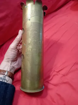 Bossolo WW1 1916 Arte di Trincea Ottone Souvenir