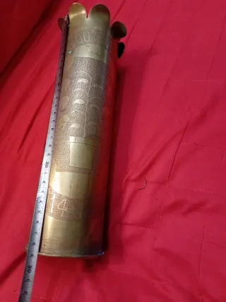 Bossolo WW1 1916 Arte di Trincea Ottone Souvenir