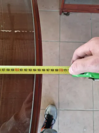 Mesa de salón madera con cristal