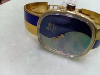 Orologio vintage Pierandre blu e oro