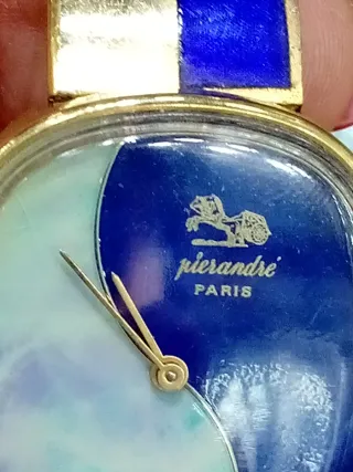 Orologio vintage Pierandre blu e oro