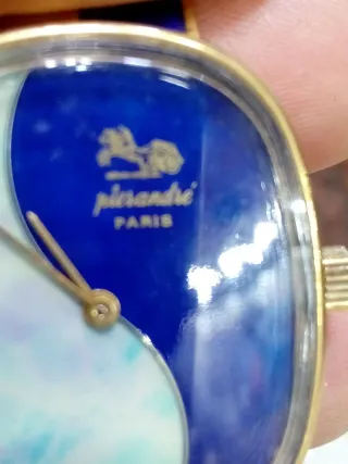 Orologio vintage Pierandre blu e oro