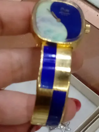 Orologio vintage Pierandre blu e oro