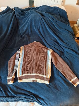 Jersey Adidas Originals punto marrón y azul Talla