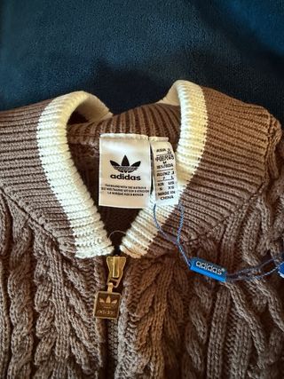 Jersey Adidas Originals punto marrón y azul Talla