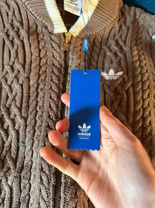 Jersey Adidas Originals punto marrón y azul Talla