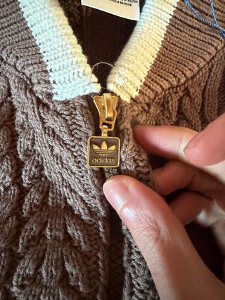 Jersey Adidas Originals punto marrón y azul Talla