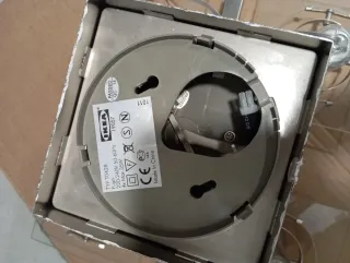 Lámpara Techo 4 Apliques Metal Cristal