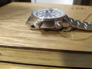 Reloj Automático de Buceo Negro y Plateado