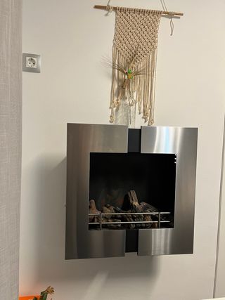 Chimenea Bioetanol con Troncos Cerámica