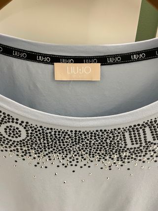 Maglietta Liu Jo azzurra con strass