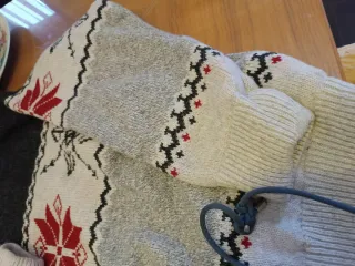 Maglione lana unisex con fodera taglia XL da neve