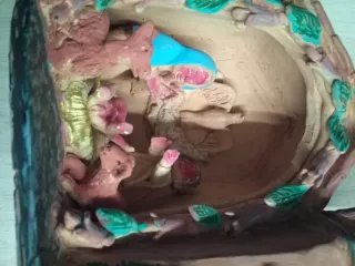 Presepe peruviano in terracotta