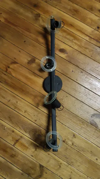 Juego 4 focos orientables metal y cristal