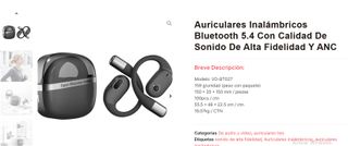 Auriculares Inalámbricos Bluetooth 5.4 ANC