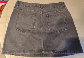 Minifalda vaquera negra Mango