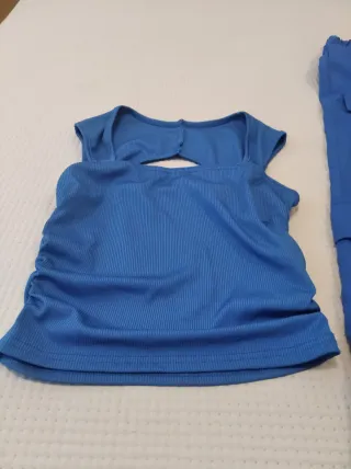 Conjunto Top y Pantalón Cargo Azul