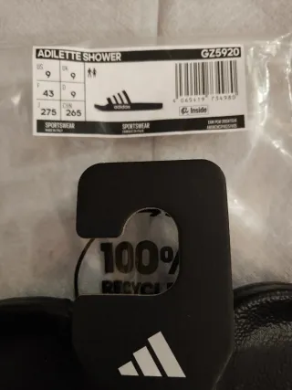 Chanclas Adidas Adilette Shower Negras Talla 43