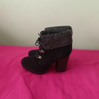 Botines Deichmann Talla 36 Negro/Gris