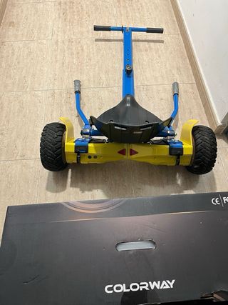 Hoverboard Amarillo con Mango Azul