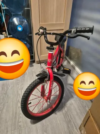 Bicicleta infantil Cars Roja