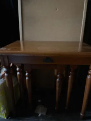 Conjunto 3 Mesas Auxiliares Roble Macizo Danves