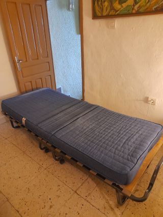 Cama Plegable con Colchón y Ruedas