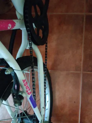 Bicicleta infantil Denbike Blanca y Rosa