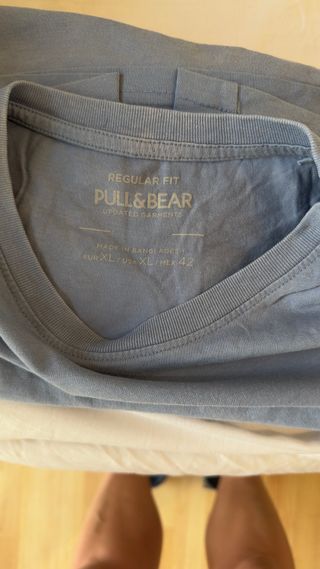 Camiseta Pull&Bear Gris Talla XL