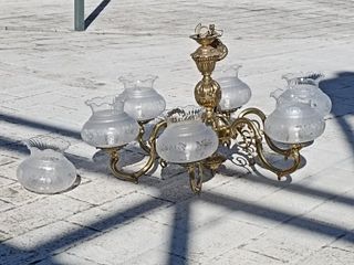 Lámpara de techo 6 brazos cristal