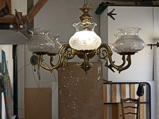 Lámpara de techo 6 brazos cristal