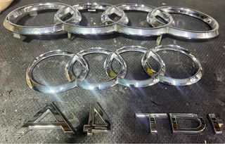 Emblemas Audi A4 TDI Cromados