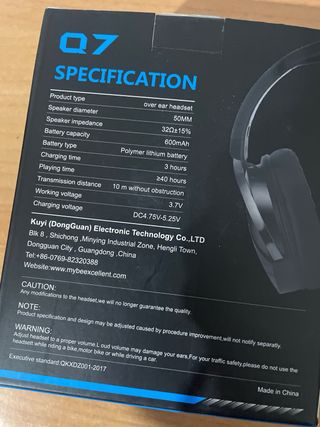 Beexcellent Q7 Auriculares Bluetooth Inalámbricos