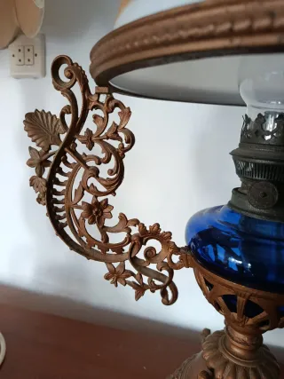 Lámpara de parafina Bronce tallado