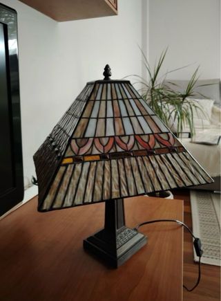 Lámpara Tiffany / Art Decó Cristal y Metal