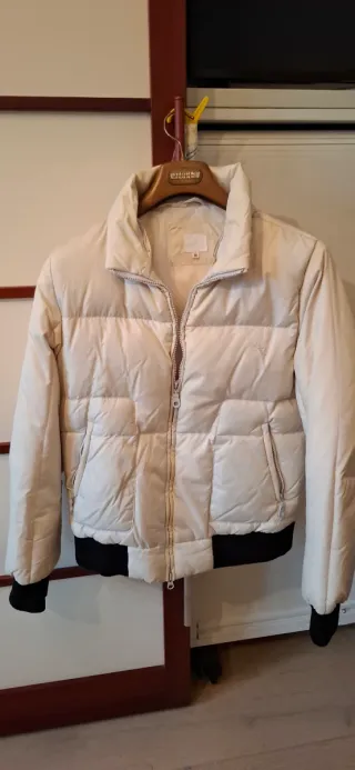 Piumino Diadora bianco con collo removibile