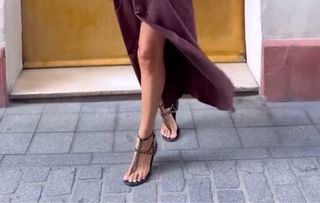 Sandalias Zara Tachas Negras Talla 35